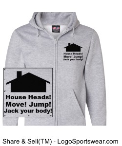 Bayside Adult USA Made Full-Zip Hooded Sweatshirt Design Zoom